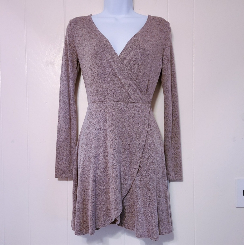Forever 21 Beige Wrap Dress